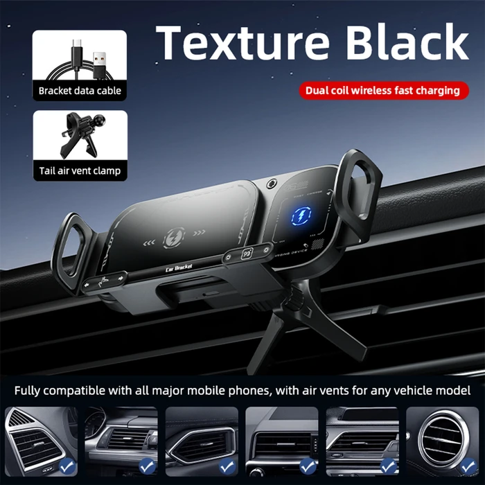 Car Phone Mount XO Wireless Charging 15W WX042