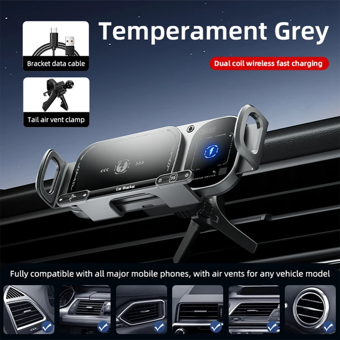 Car Phone Mount XO Wireless Charging 15W WX042