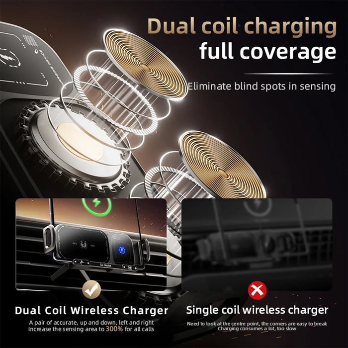 Car Phone Mount XO Wireless Charging 15W WX042