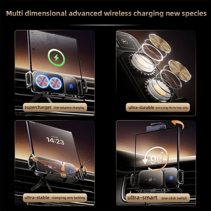 Car Phone Mount XO Wireless Charging 15W WX042
