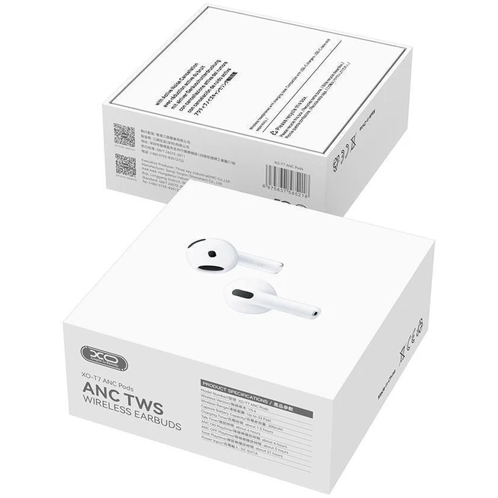XO T7 ANC Ασύρματα Ακουστικά Earbuds TWS 6ης Γενιάς με Noise Cancelling Standard Edition