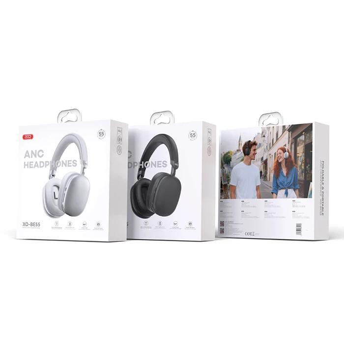 XO Wireless Over Ear Headphones with Active Noise Cancellation ANC Black