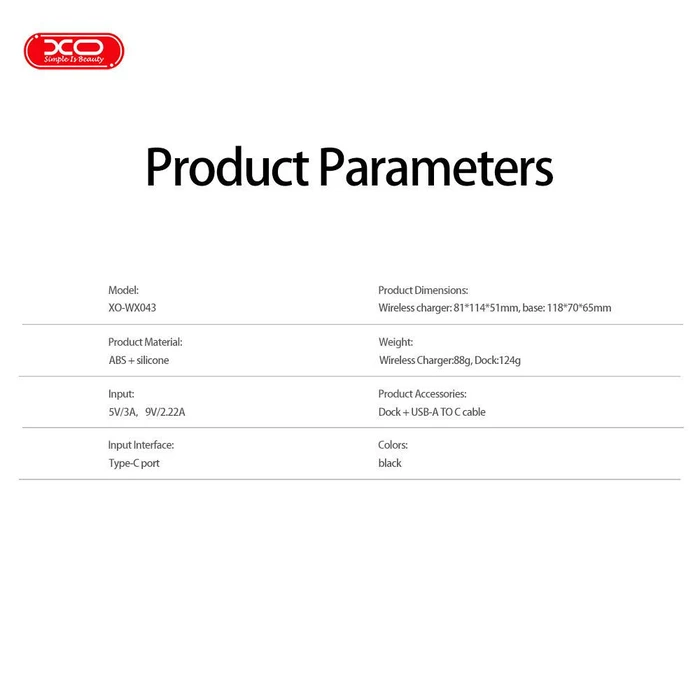 XO Car Phone Holder with Suction Cup and Wireless Charging 15W WX043