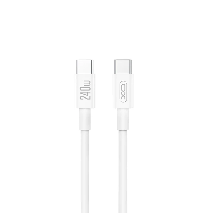 USB Cable XO High Speed Type C Male to Type C Male 240W 1m White
