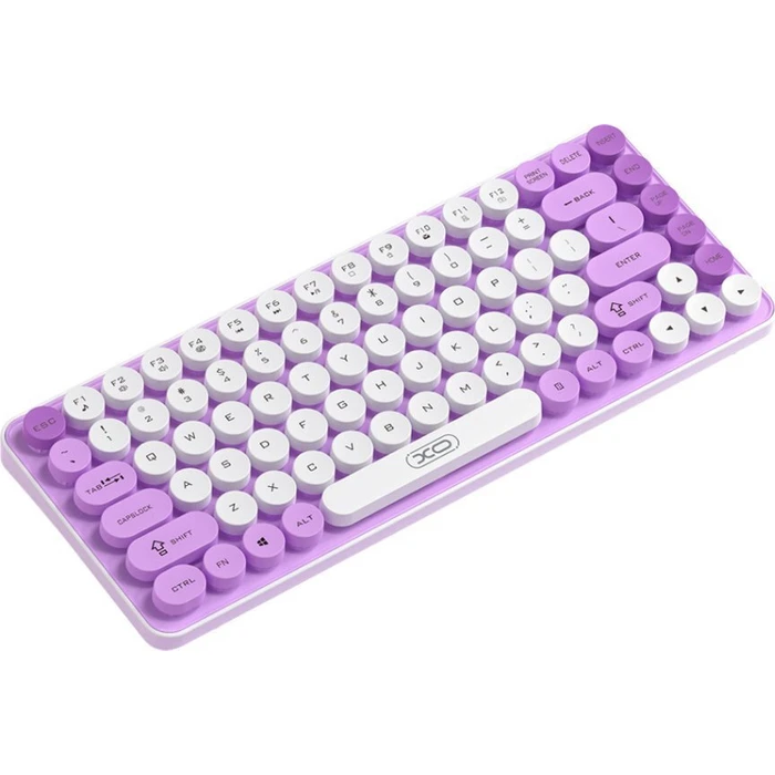 XO Wireless Bluetooth Tri Colour Keyboard Purple KB 12