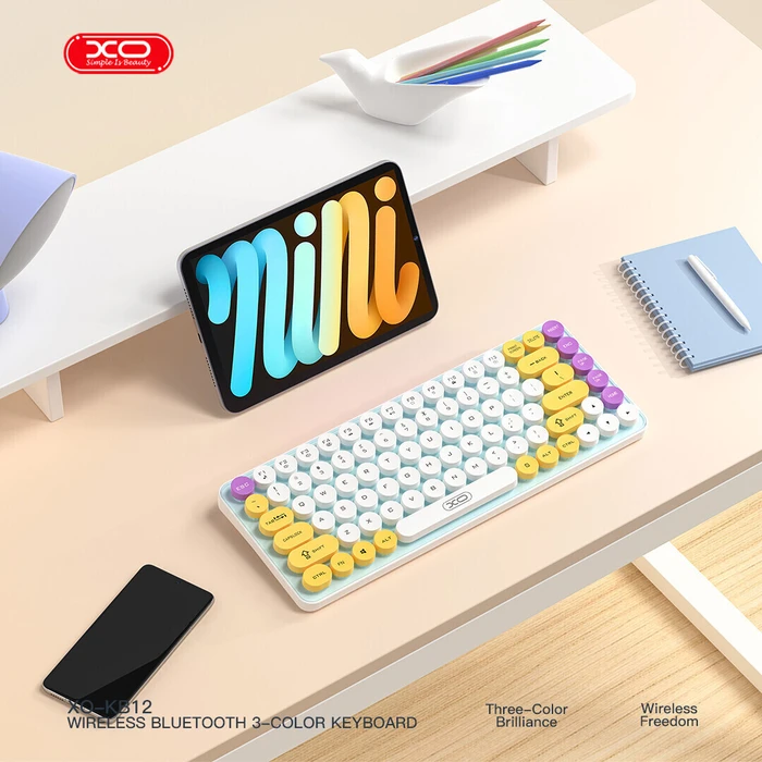 XO Wireless Keyboard KB-12 Yellow Color