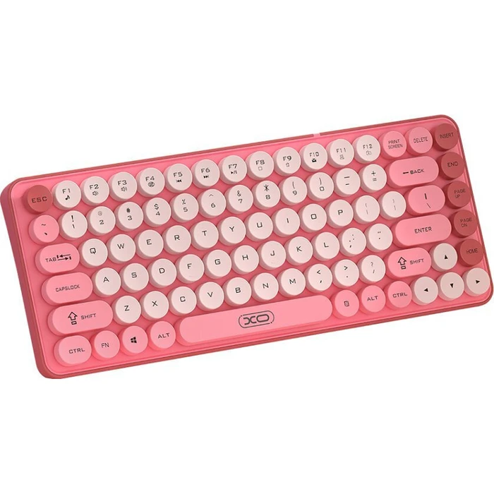 XO Keyboard Wireless Bluetooth Tri Colour Pink KB 12
