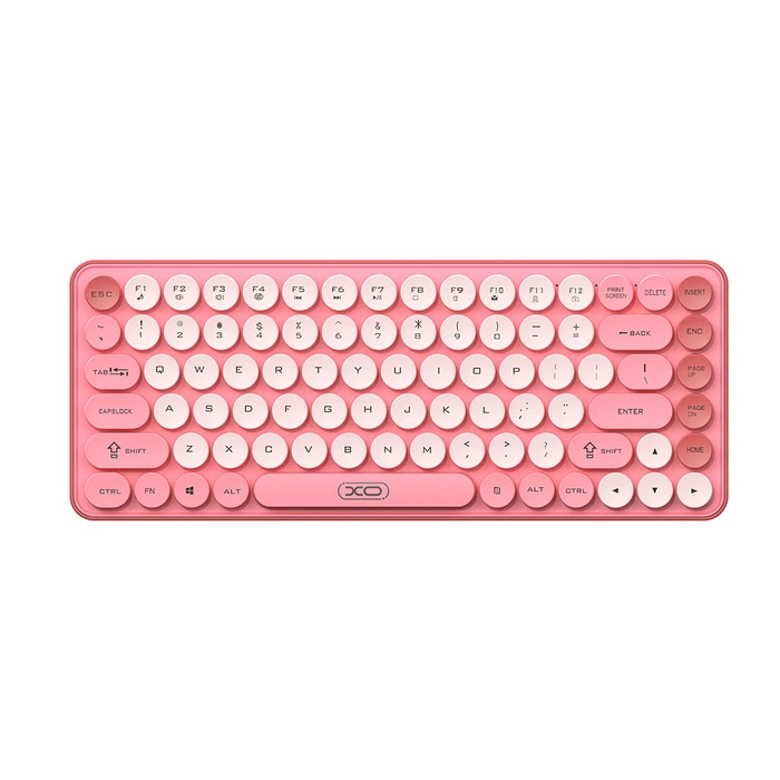 XO Keyboard Wireless Bluetooth Tri Colour Pink KB 12