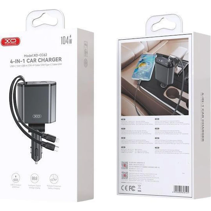 XO Φορτιστής Αυτοκινήτου CC71 Metal 108W