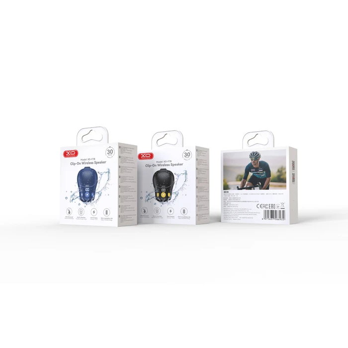 XO Bluetooth Clip-On Wearable Waterproof Speaker Black