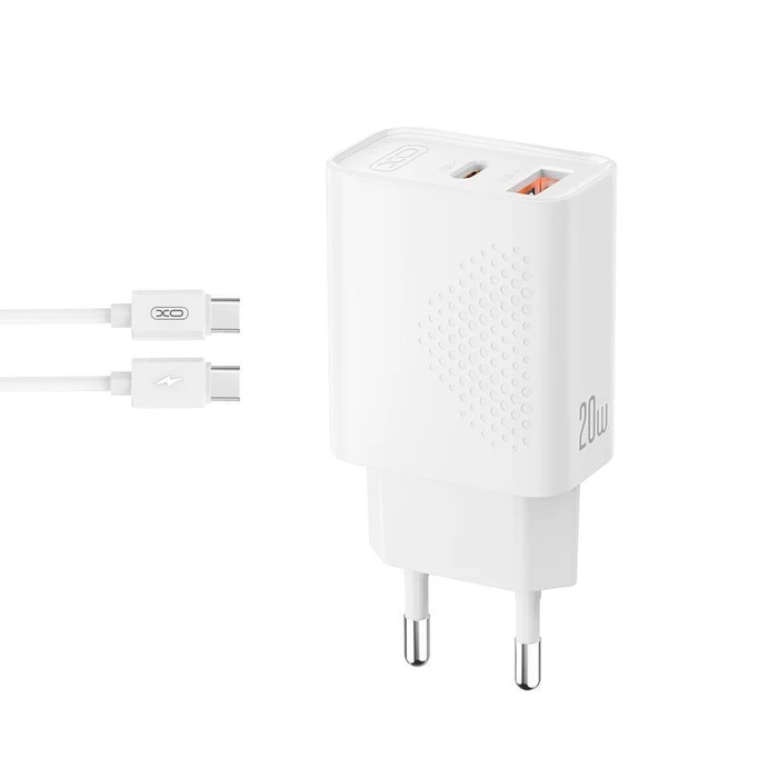 XO Universal Charger with 2 Outputs PD20W QC18W with Type C Cable