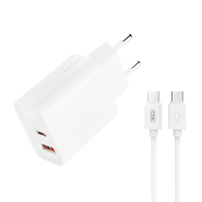 XO Universal Charger with 2 Outputs PD20W QC18W with Type C Cable