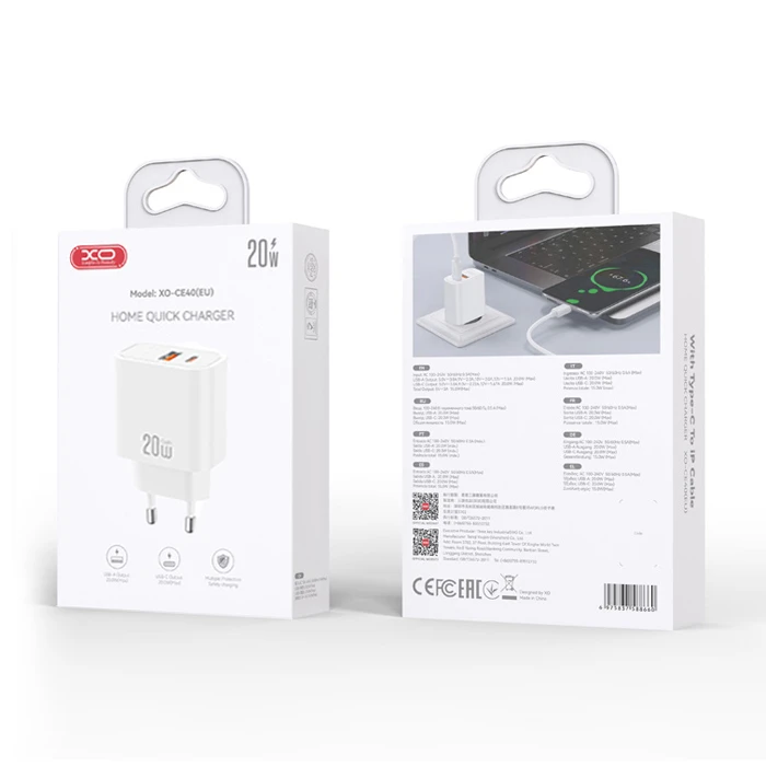 XO Charger Universal CE40 20W White