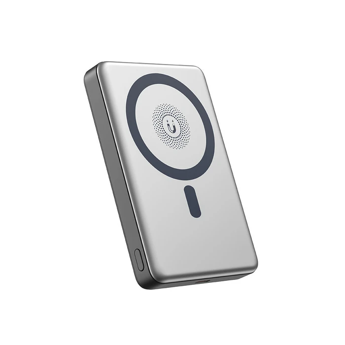 XO Powerbank Ταχείας Φόρτισης Μεταλλικό με Μαγνήτη 10000mAh Γκρι PR296