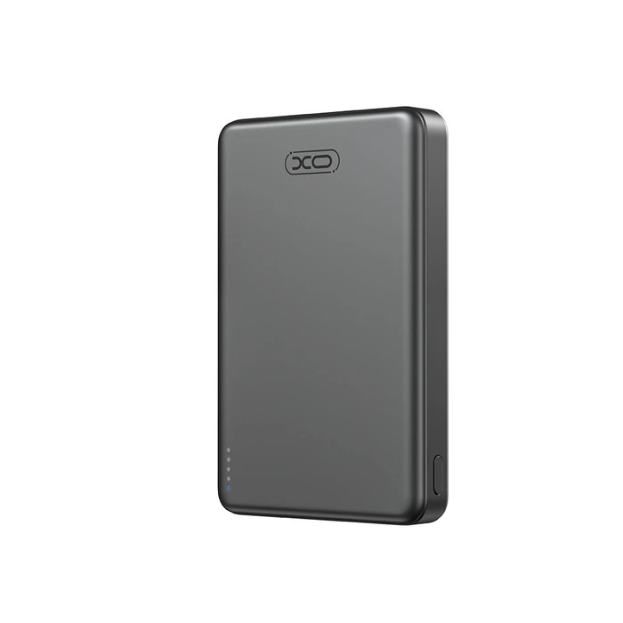 XO Powerbank Ταχείας Φόρτισης Μεταλλικό με Μαγνήτη 10000mAh Γκρι PR296