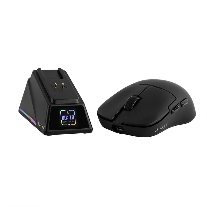 Ασύρματο ποντίκι AJAZZ AJ159 APEX-3 Model-3950-8K με dock φόρτισης, Μαύρο