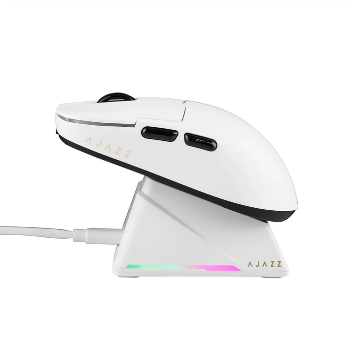 Ασύρματο Gaming Ποντίκι Ajazz AJ159 APEX με Dock Φόρτισης - Λευκό
