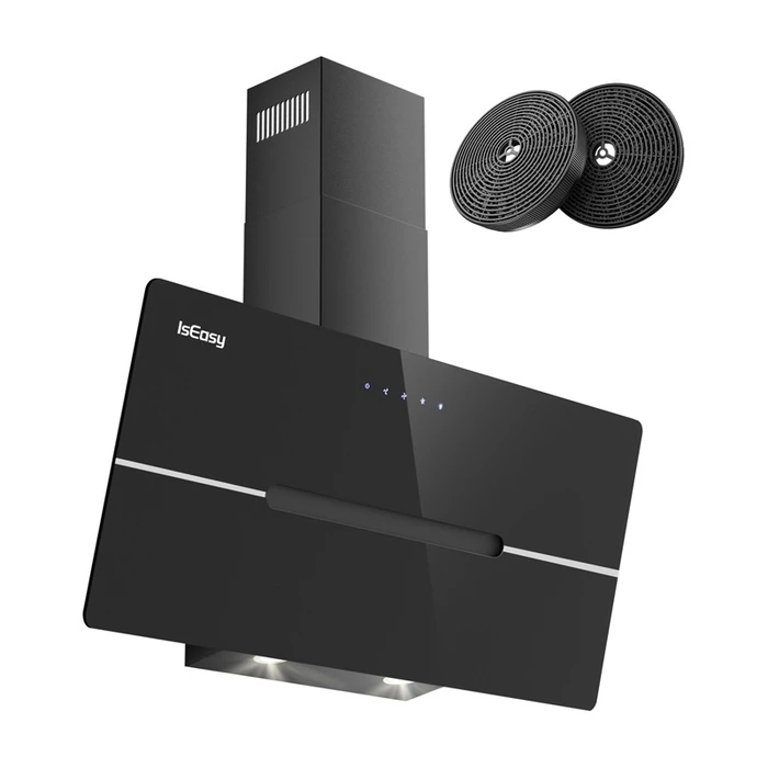 IsEasy Απορροφητήρας Καμινάδα 89.5cm Μαύρος Wi‑Fi TV5290D4-CC-I2