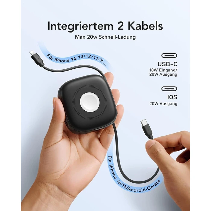 CHARMAST W1205 MagSafe Power Bank 10000mAh 20W Black