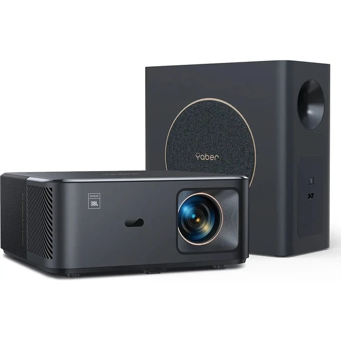 Προτζέκτορας Yaber K2s Pro LCD FullHD 1080p με ηχεία JBL και subwoofer - Μαύρο