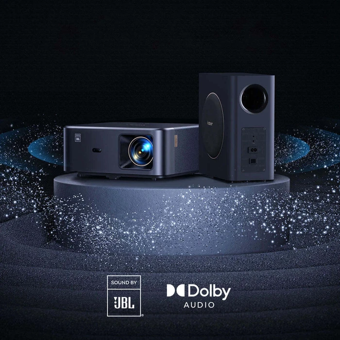 Προτζέκτορας Yaber K2s Pro LCD FullHD 1080p με ηχεία JBL και subwoofer - Μαύρο