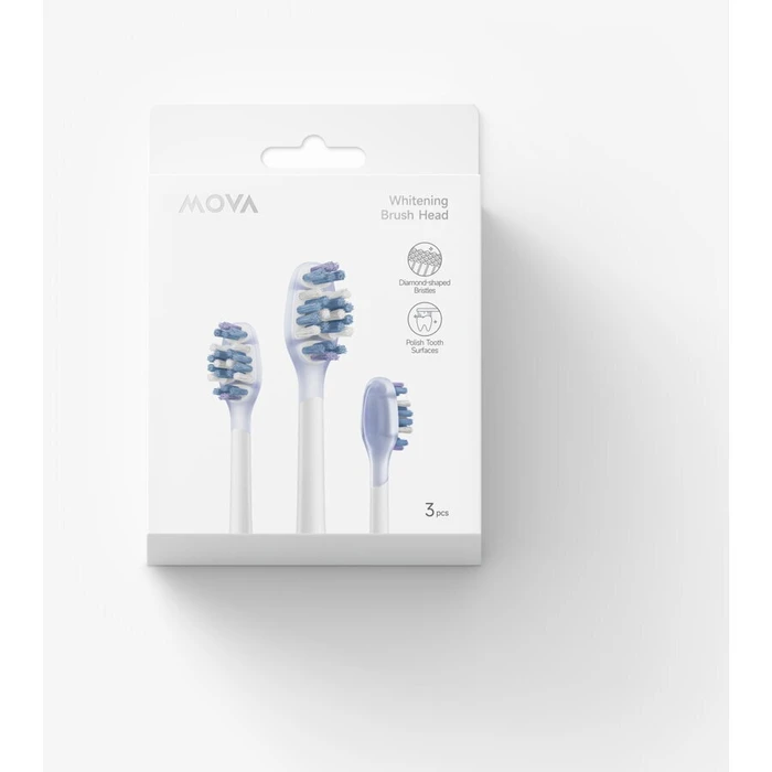 Mova Replacement Toothbrush Heads 3pcs for MOVA Fresh 20 / Sensus Fresh 10 (ABH2-WH) - White