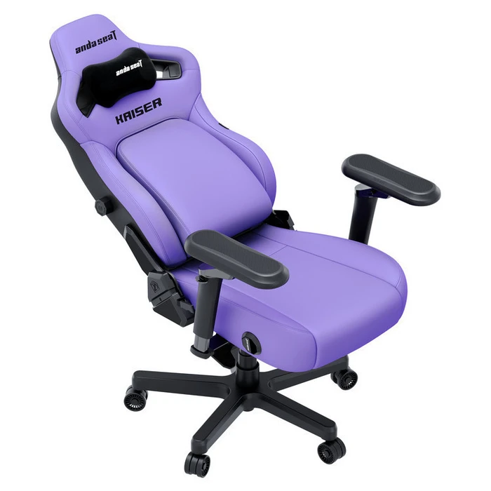 Anda Seat Kaiser 4 V2 XL Gaming Chair PVC Leather Adjustable 6D Armrests - Purple