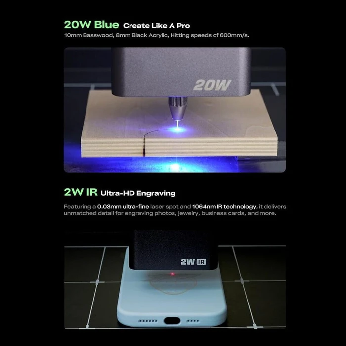 CREALITY Laser Engraver Falcon A1 Pro 20W with Optional 2W IR Module