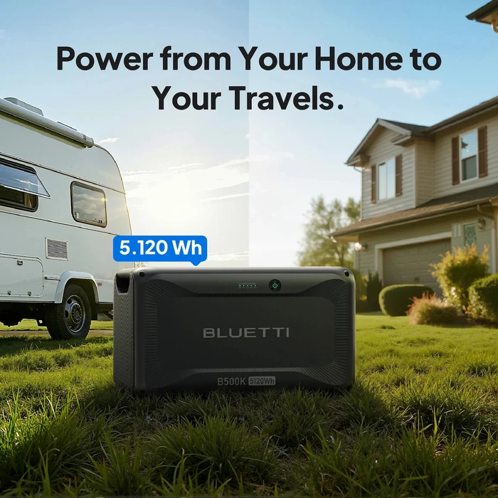 BLUETTI Expansion Battery B500K2 (P-B500K2-EU-GY-10) - 5120Wh LiFePO4, 12V