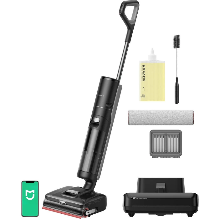 Dreame H15 Pro FoamWash Vacuum Cleaner / Electric Mop - Dry & Wet, Bagless, Battery, 23000 Pa, Black/Red