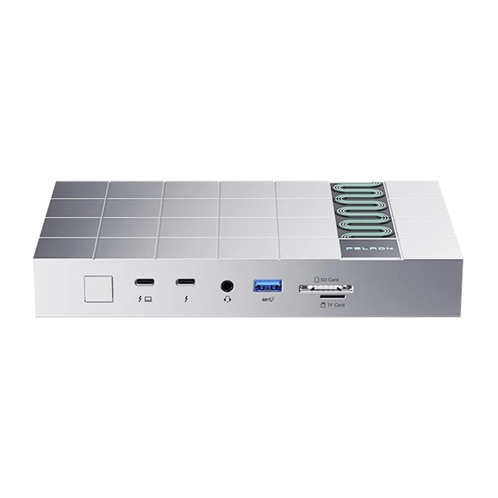 Peladn G2E Thunderbolt 5 Docking Station με HDMI/DisplayPort 4K PD Ethernet & σύνδεση 2 Οθονών - Ασημί