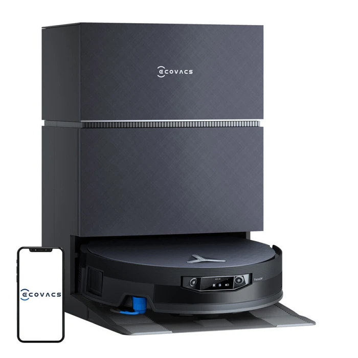 Ecovacs DEEBOT X12 Pro Omni Robot Vacuum with LIDAR Mapping & 22000Pa Suction - Black