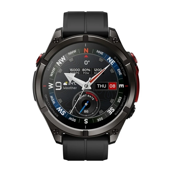 Zeblaze Stratos 4 Pro 49mm Αδιάβροχο Smartwatch Ανοξείδωτο 316L Μαύρο
