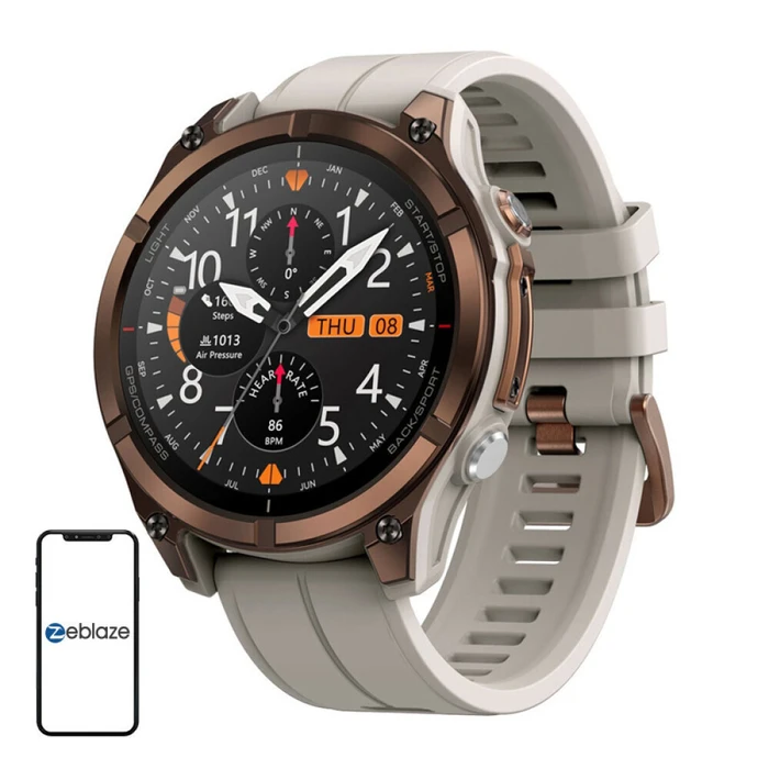 Zeblaze Stratos 4 Pro 49mm Stainless Steel Bronze - Smartwatch Αδιάβροχο