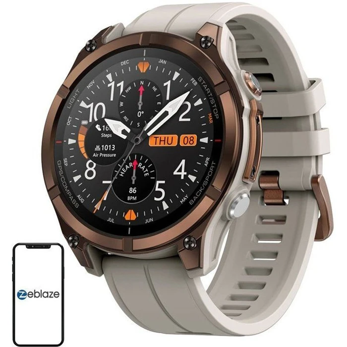 Zeblaze Stratos 4 Pro 49mm Stainless Steel Bronze - Smartwatch Αδιάβροχο
