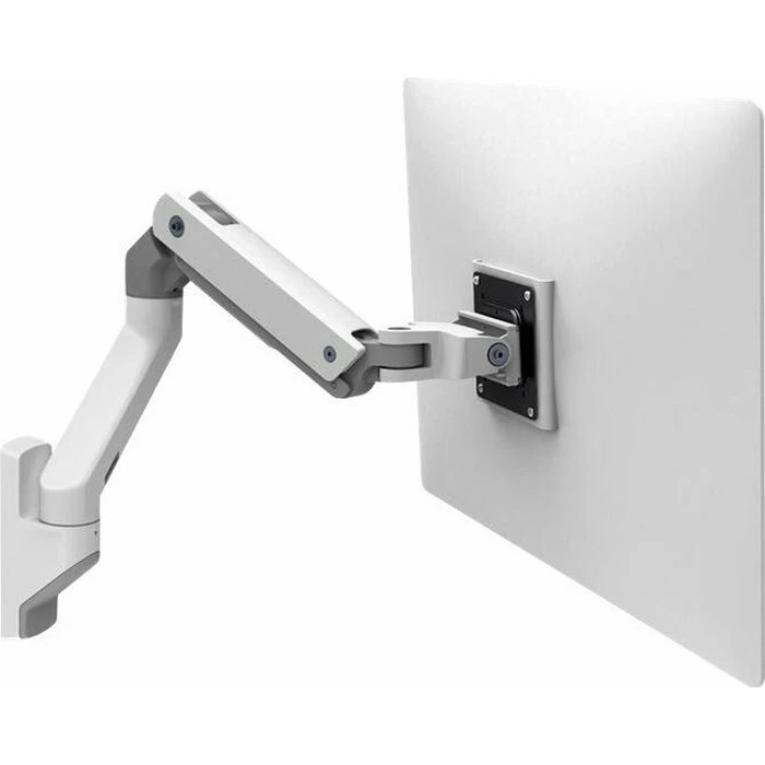 Ergotron HX Wall Monitor Mount (white) up to 42" (106.7 cm), supports 9.1–19.1 kg, raises 29.2 cm — VESA 75x75 / 100x100 / 200x100 / 200x200