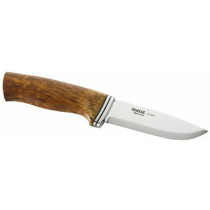Helle Alden 76 Knife, Brown with Leather Sheath