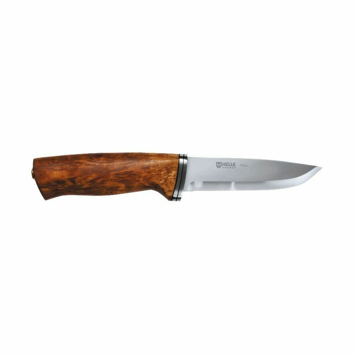Helle Alden 76 Knife, Brown with Leather Sheath