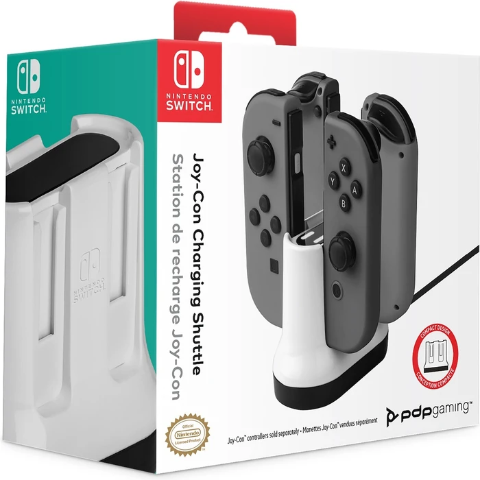 PDP 4-Controller Charging Dock for Nintendo Switch (Black/White)