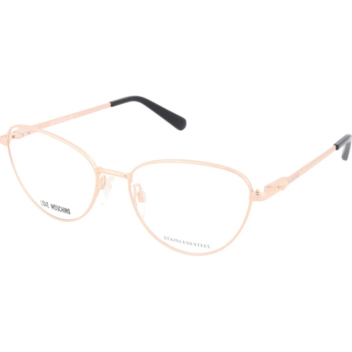 Love Moschino Women's Metal Frame Cat Eye Glasses Gold MOL551-DDB