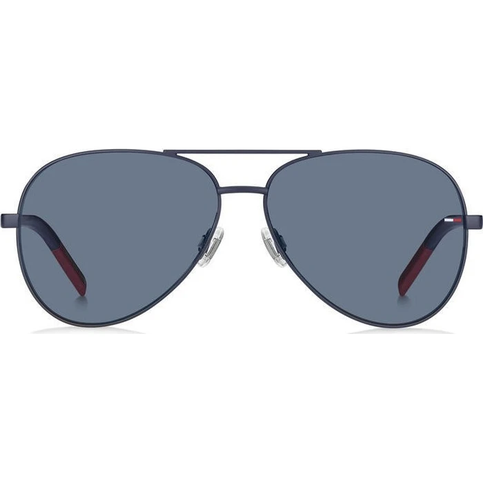 Tommy Hilfiger Unisex Sunglasses TJ-0008-S-FLL (Aviator, Navy Blue Frame, Blue Lens, 60/13/145 mm)