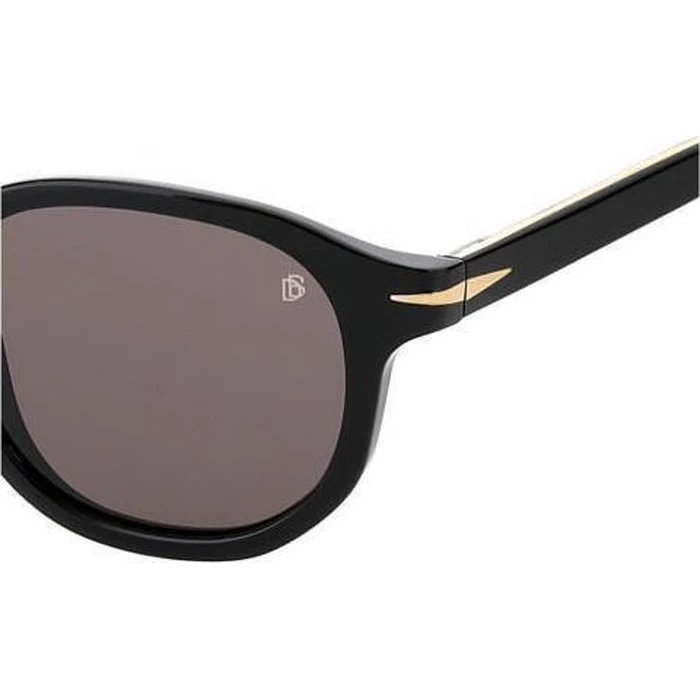 DAVID BECKHAM Unisex Sunglasses DB-1007/S-807 IR – Black Acetate Frame, Brown Photochromic Lenses, 49/24/145 mm