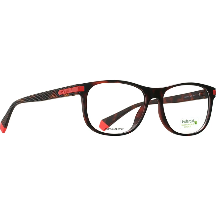 Polaroid Men's Acetate Eyeglass Frame Brown Tortoise PLD D417 N9P