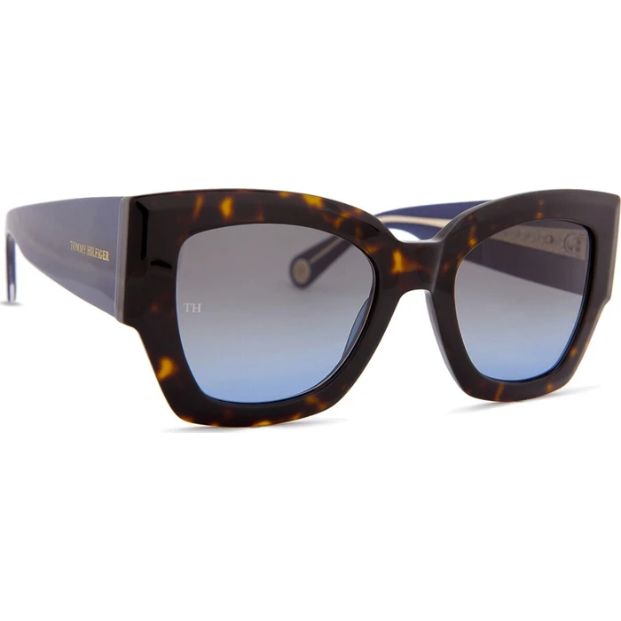 TOMMY HILFIGER Women's Sunglasses TH-1862-S-086 (51/21/140) — Brown lenses, Acetate frame, Category 2
