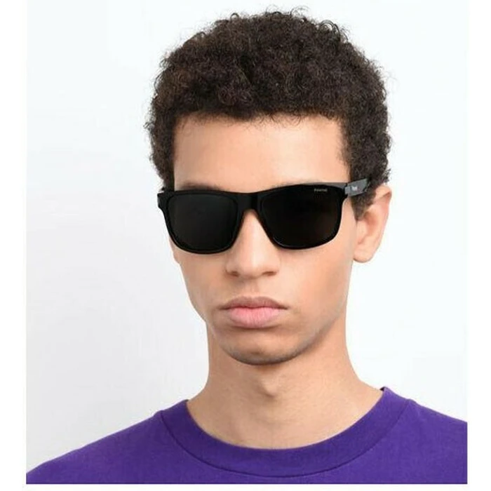 Polaroid Men's Sunglasses PLD2123/S 08A/M9 - Black Polycarbonate Frame with Grey Polarized Lenses (57mm)