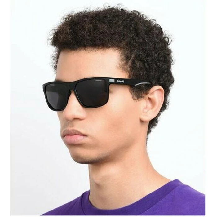 Polaroid Men's Sunglasses PLD2123/S 08A/M9 - Black Polycarbonate Frame with Grey Polarized Lenses (57mm)