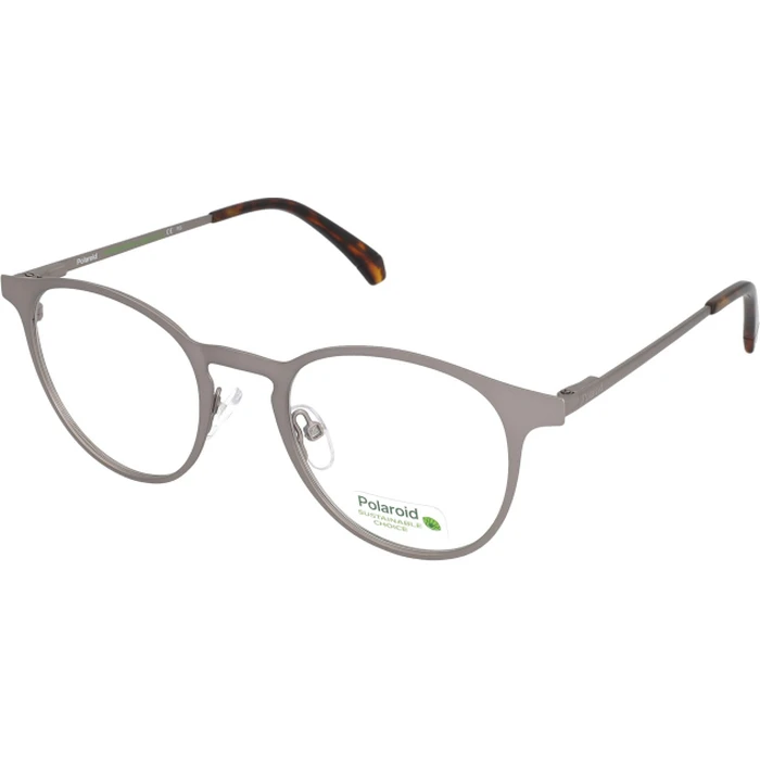 Polaroid Men's Metal Eyeglass Frame Silver PLD D442 R81