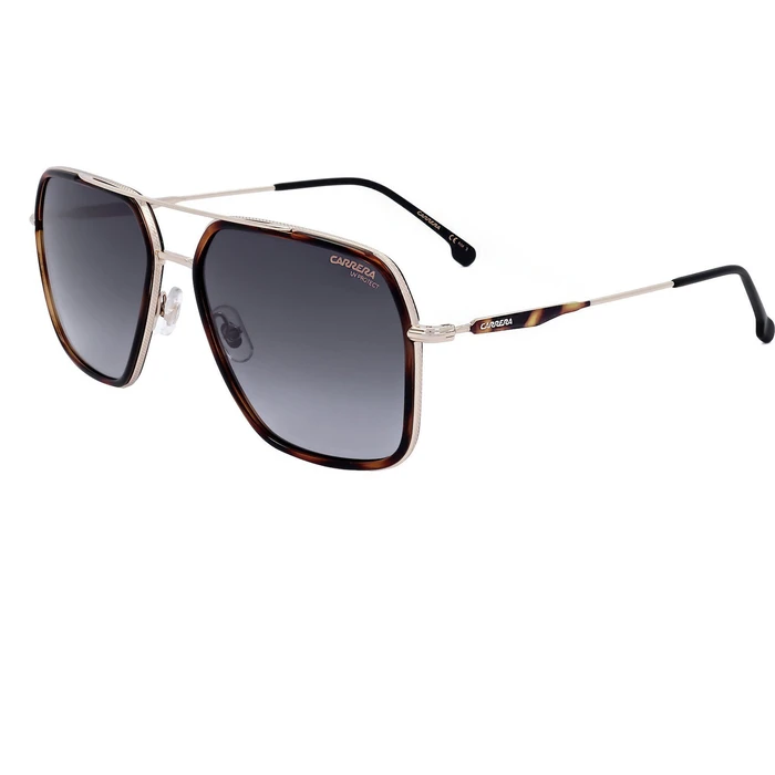 Carrera Men's Aviator Sunglasses 273/S 0869O — 59/17/150 mm, Brown/Grey Degraded Lenses, Stainless Steel