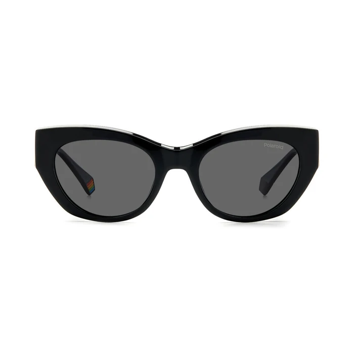 Polaroid Women's Sunglasses PLD6199/S/X 807M9 - Black Resin Cat Eye Frame, Grey Polarized Lenses (50/20/140 mm)