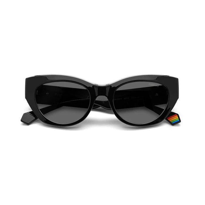Polaroid Women's Sunglasses PLD6199/S/X 807M9 - Black Resin Cat Eye Frame, Grey Polarized Lenses (50/20/140 mm)